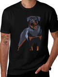 Rottweiler Graphic T-Shirt - Black Dog Lover Tee