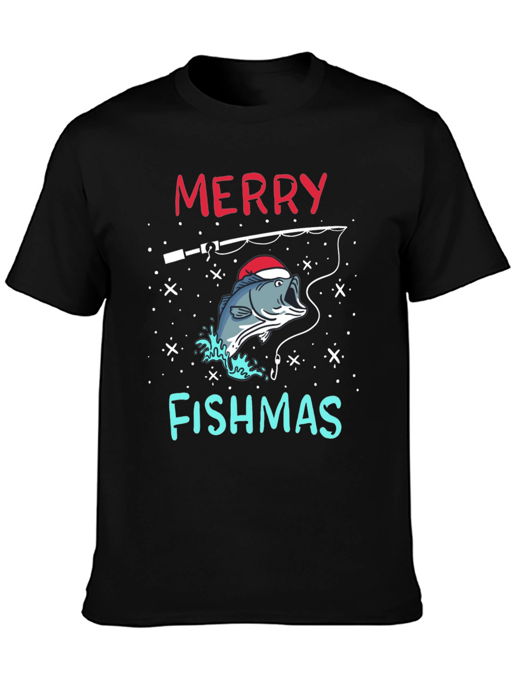 Merry Fishmas Fishing Holiday T-Shirt