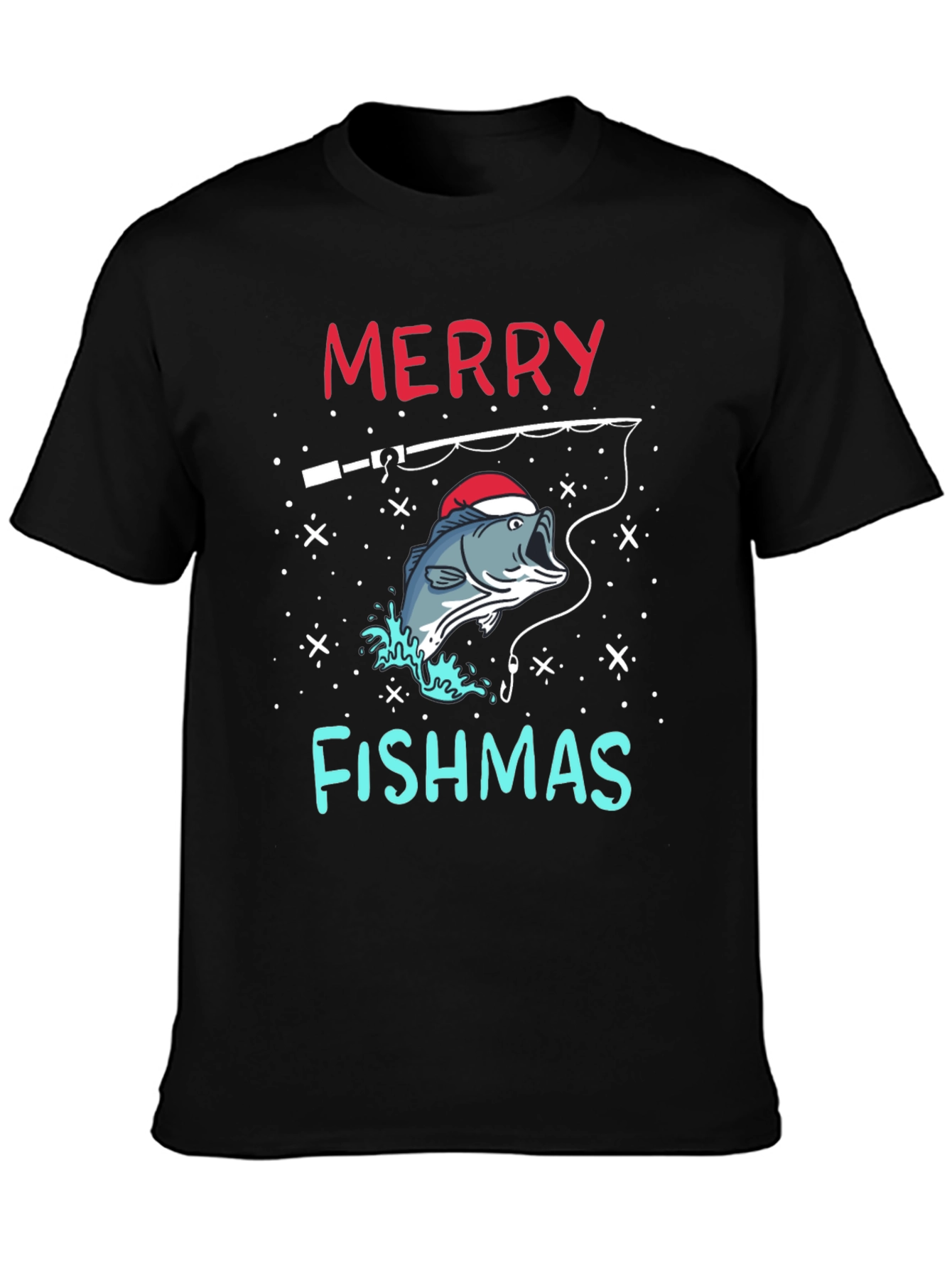 Merry Fishmas Fishing Holiday T-Shirt
