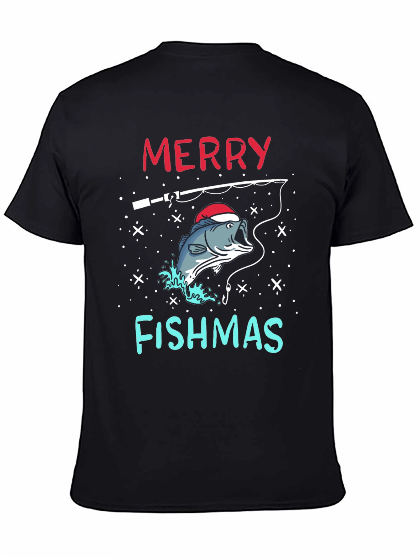 Merry Fishmas Fishing Holiday T-Shirt