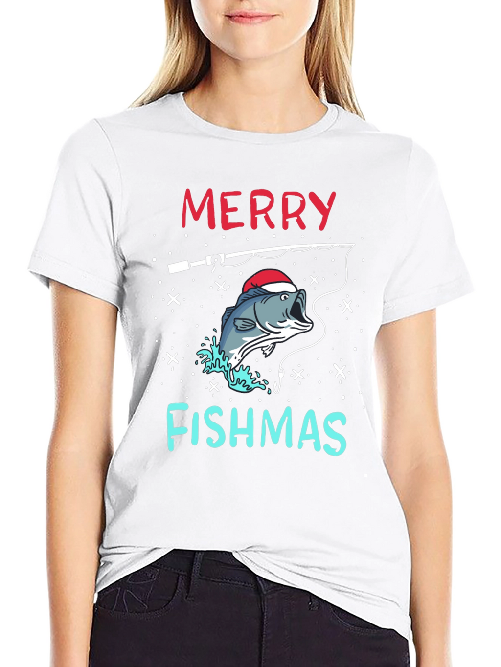 Merry Fishmas Fishing Holiday T-Shirt