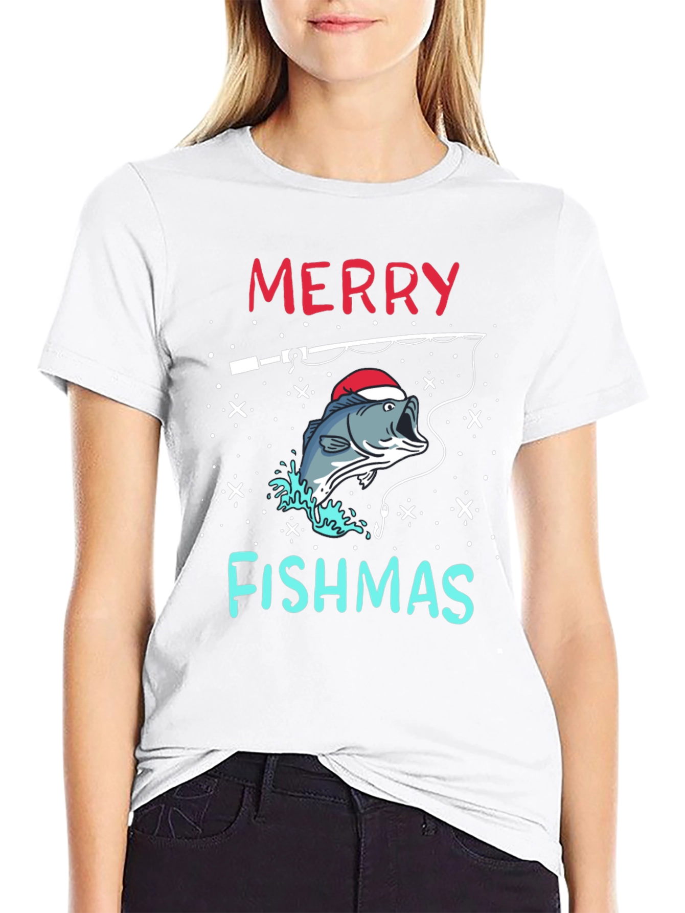 Merry Fishmas Fishing Holiday T-Shirt
