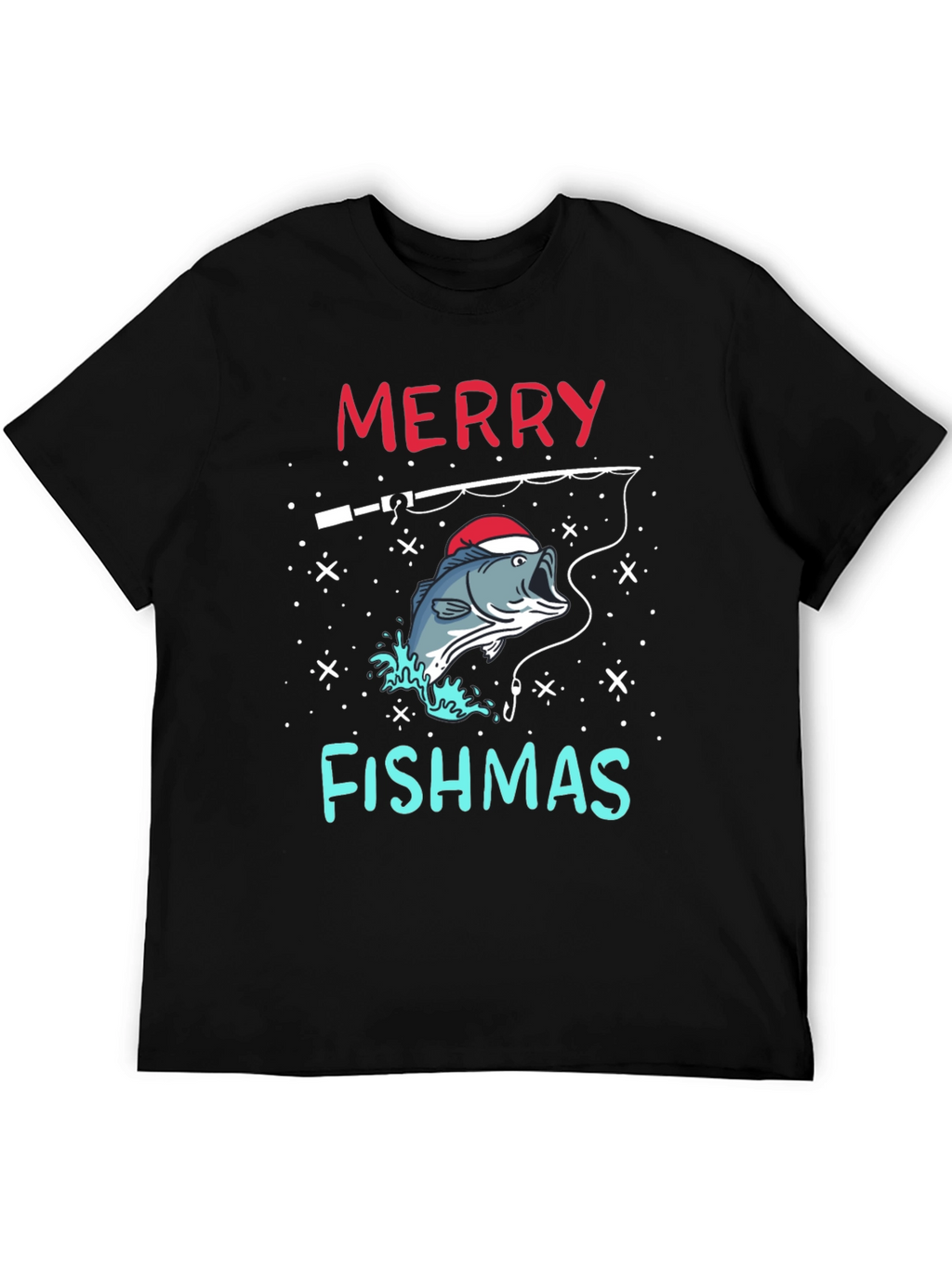 Merry Fishmas Fishing Holiday T-Shirt