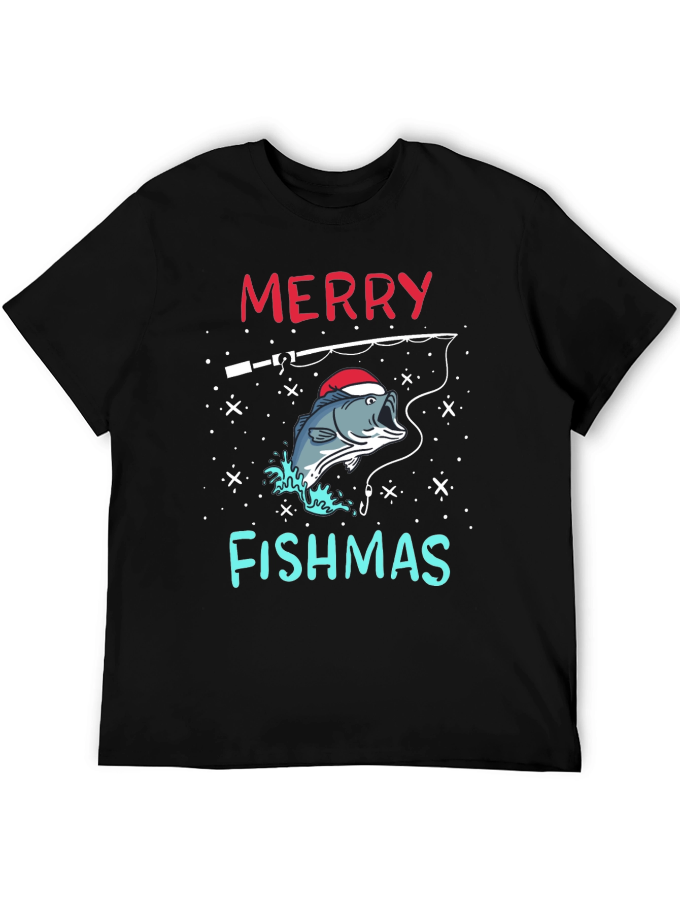 Merry Fishmas Fishing Holiday T-Shirt