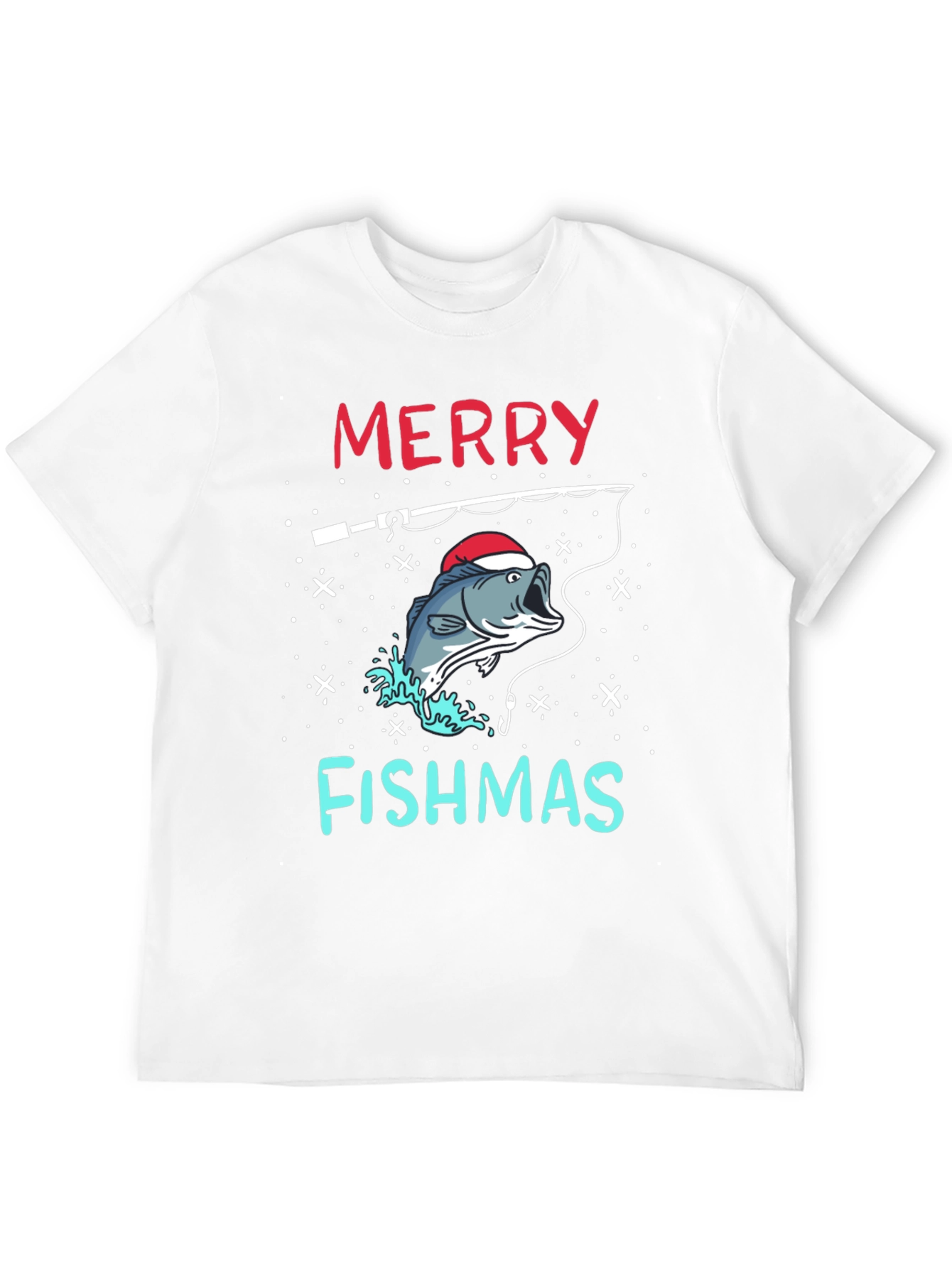 Merry Fishmas Fishing Holiday T-Shirt