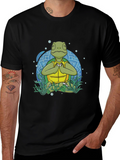 Meditating Sea Turtle Mens Graphic T-Shirt