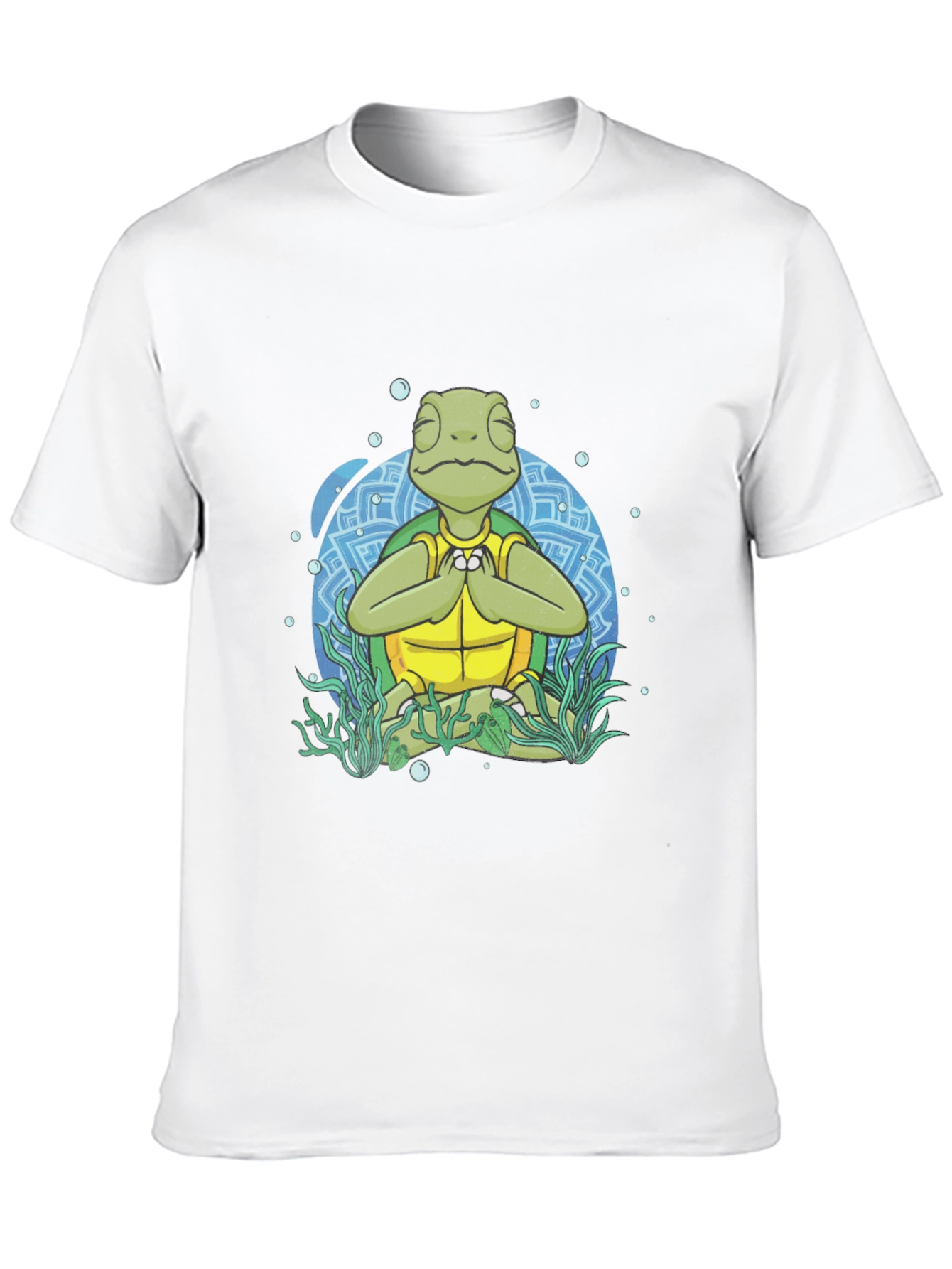 Meditating Sea Turtle Mens Graphic T-Shirt