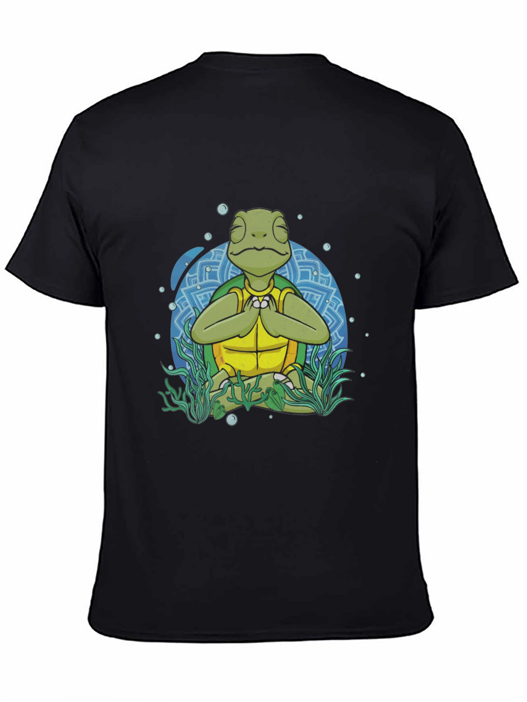 Meditating Sea Turtle Mens Graphic T-Shirt