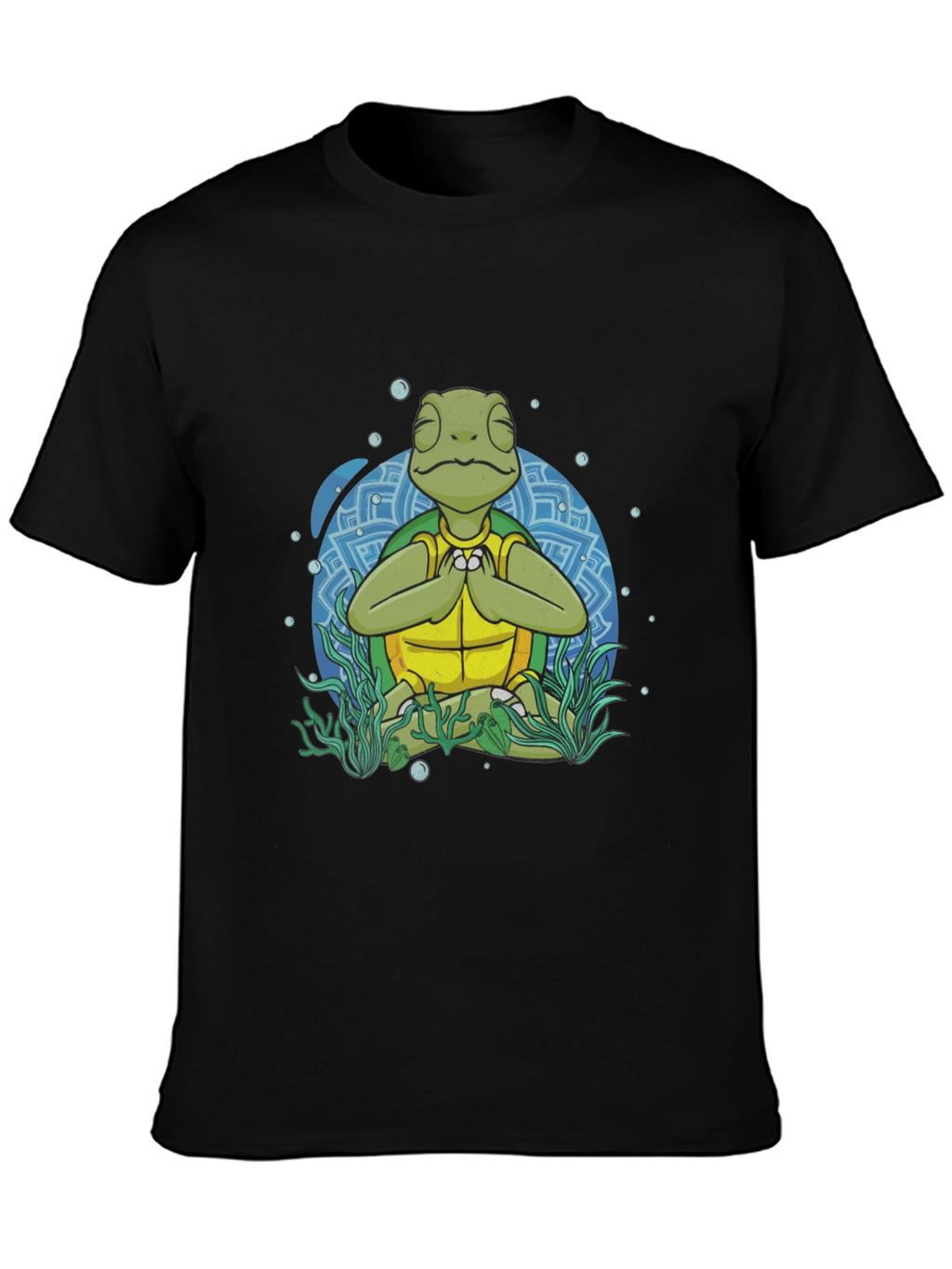 Meditating Sea Turtle Mens Graphic T-Shirt