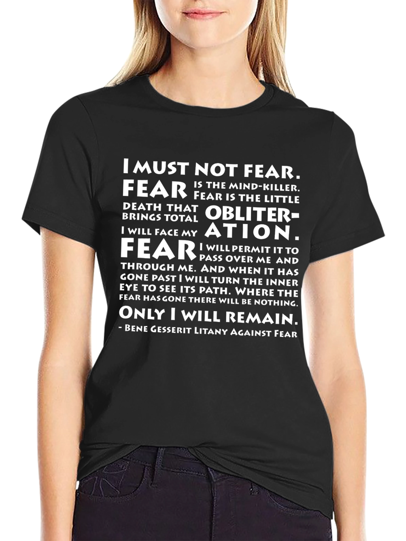 I Must Not Fear T-Shirt - Dune Litany Against Fear