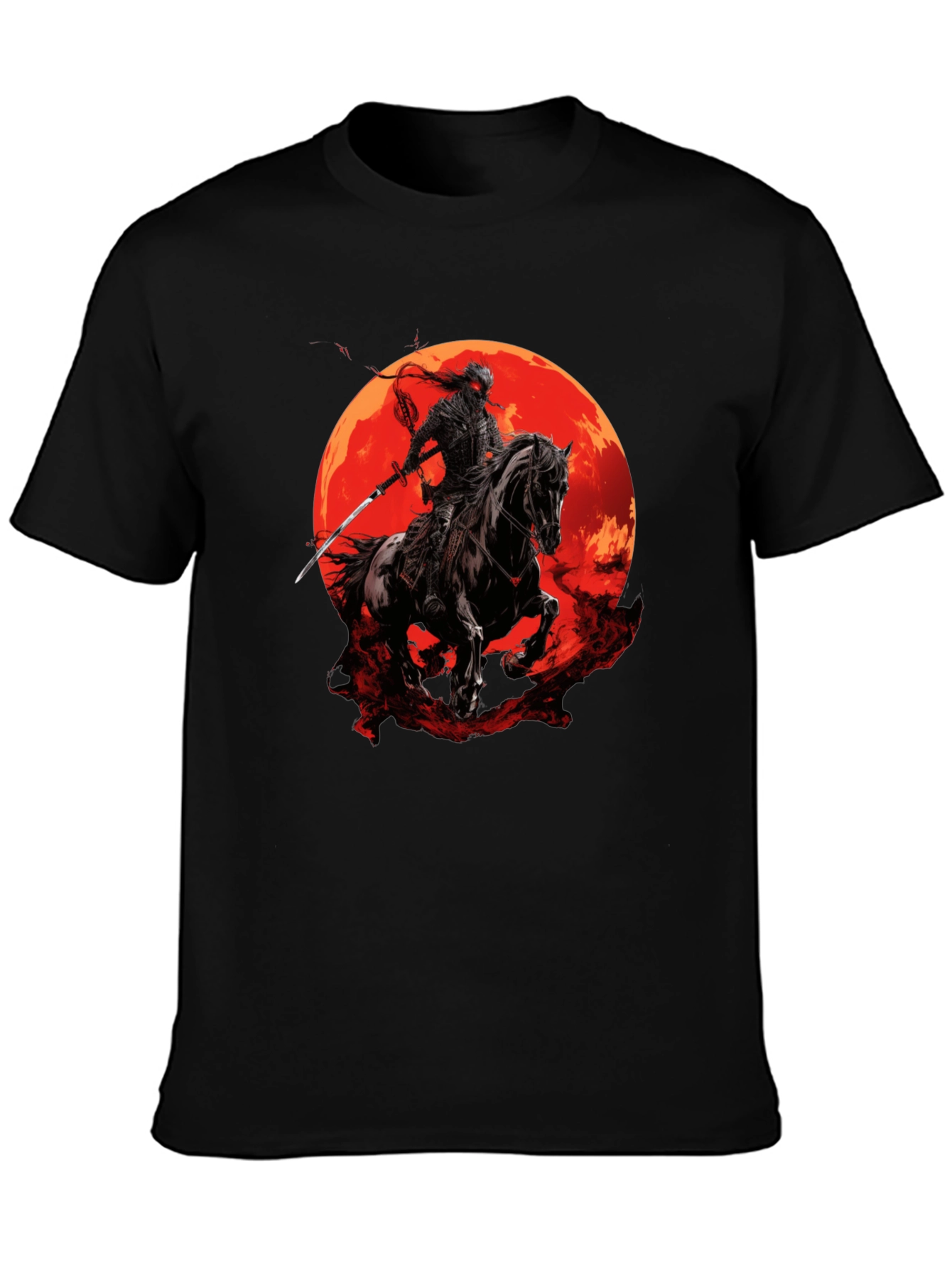 Samurai Horseman Moon T-Shirt