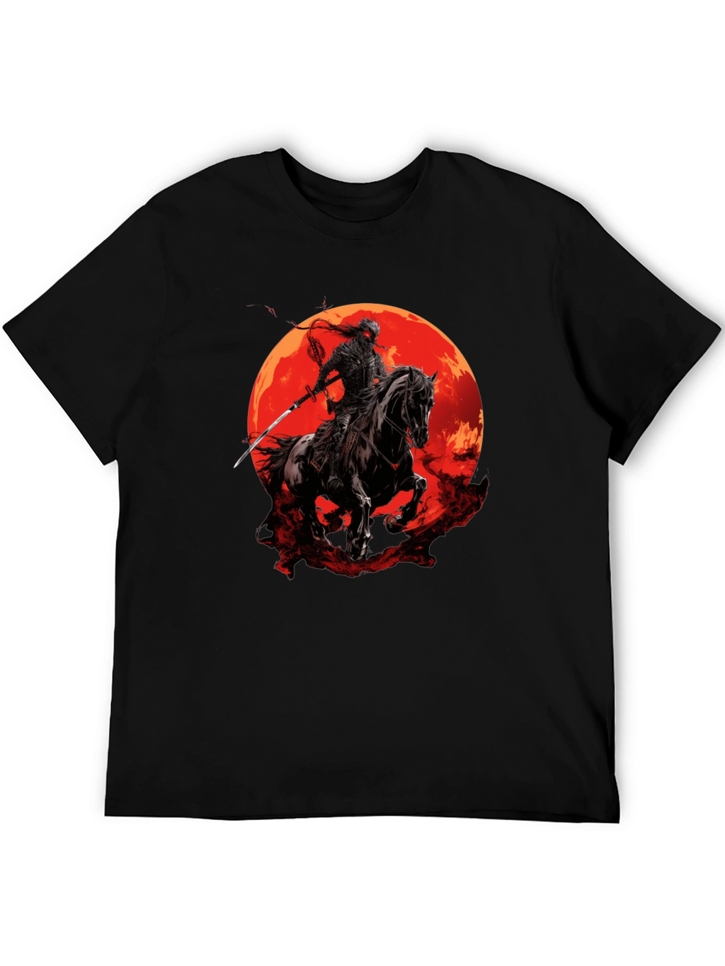 Samurai Horseman Moon T-Shirt