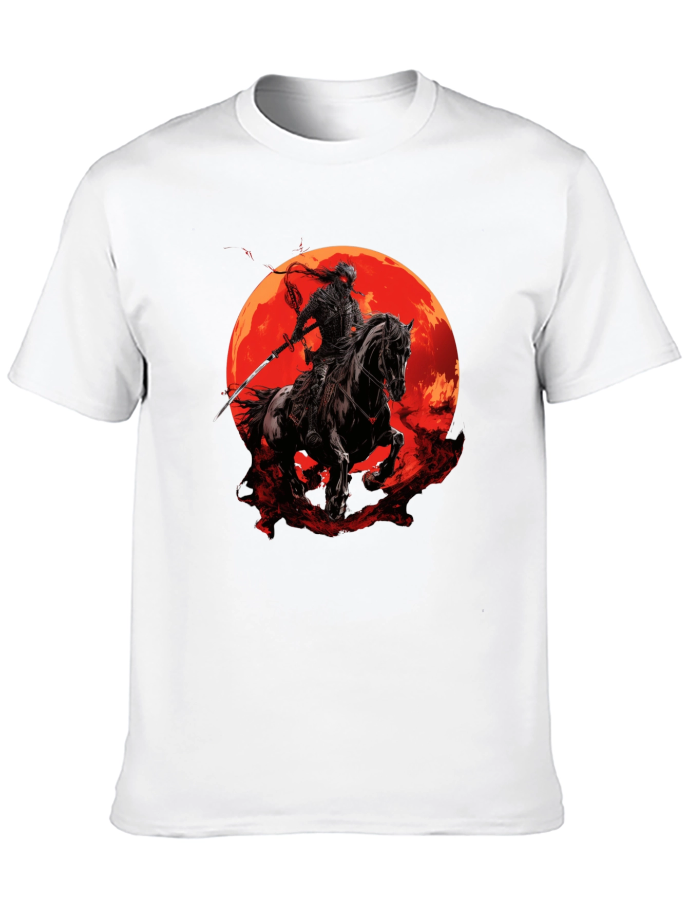 Samurai Horseman Moon T-Shirt