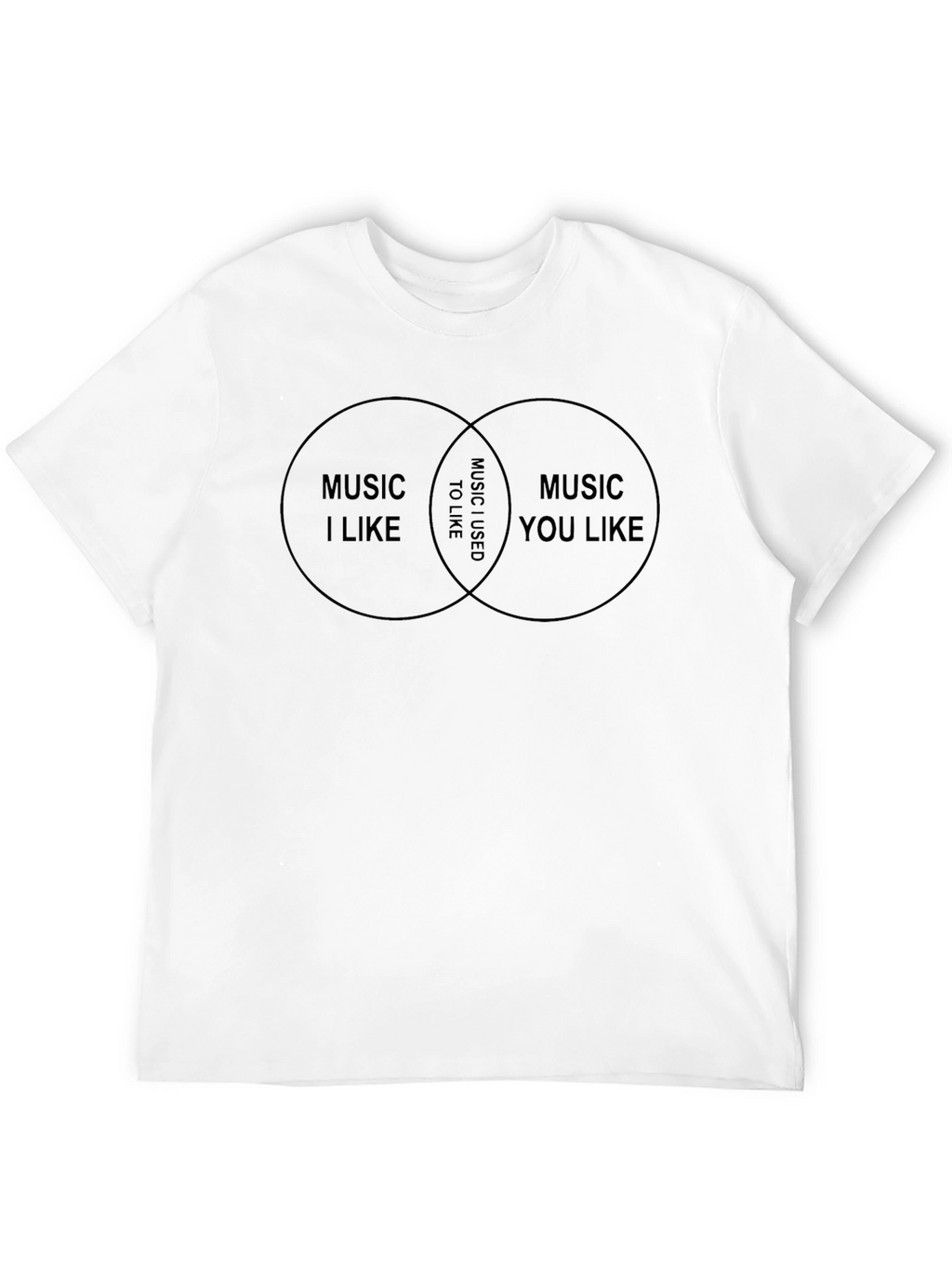 Music Taste Venn Diagram Graphic T-Shirt