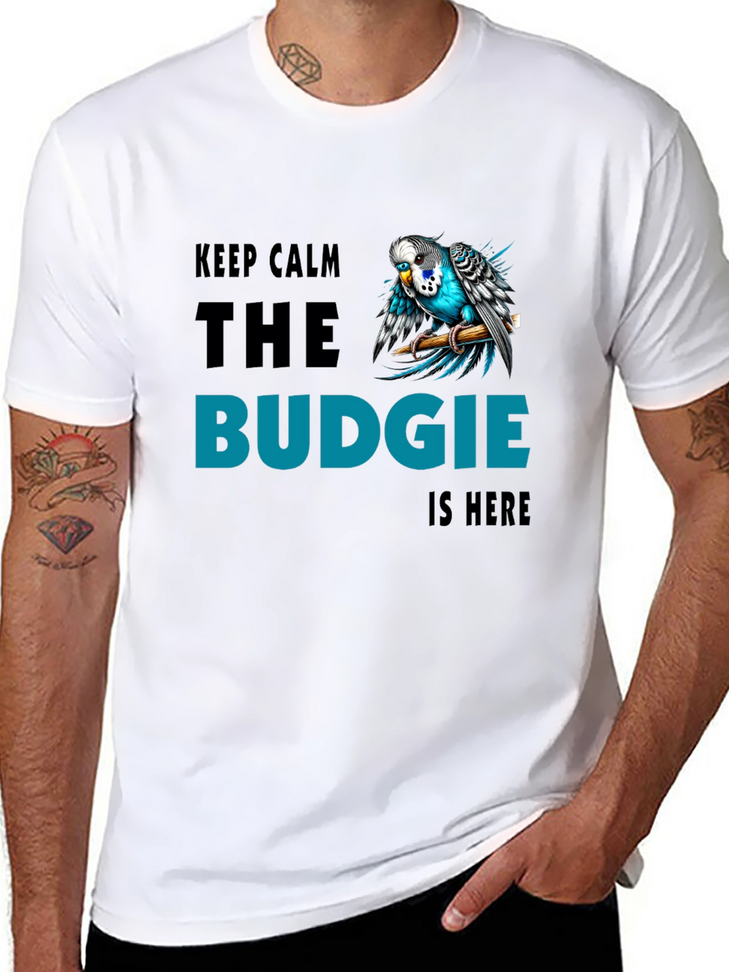 Keep Calm Budgie T-Shirt - Bird Lover Tee