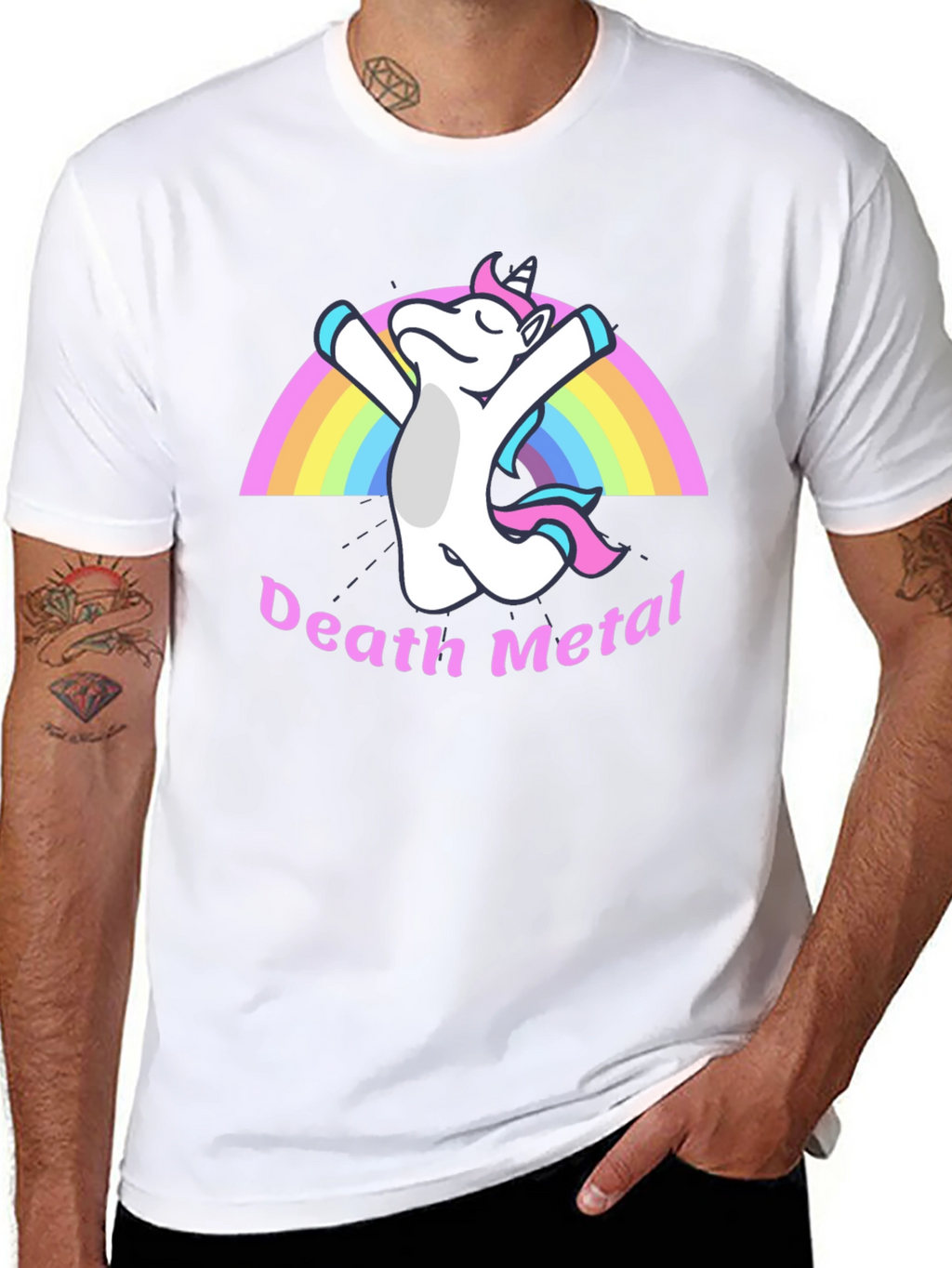 Death Metal Unicorn Black T-Shirt