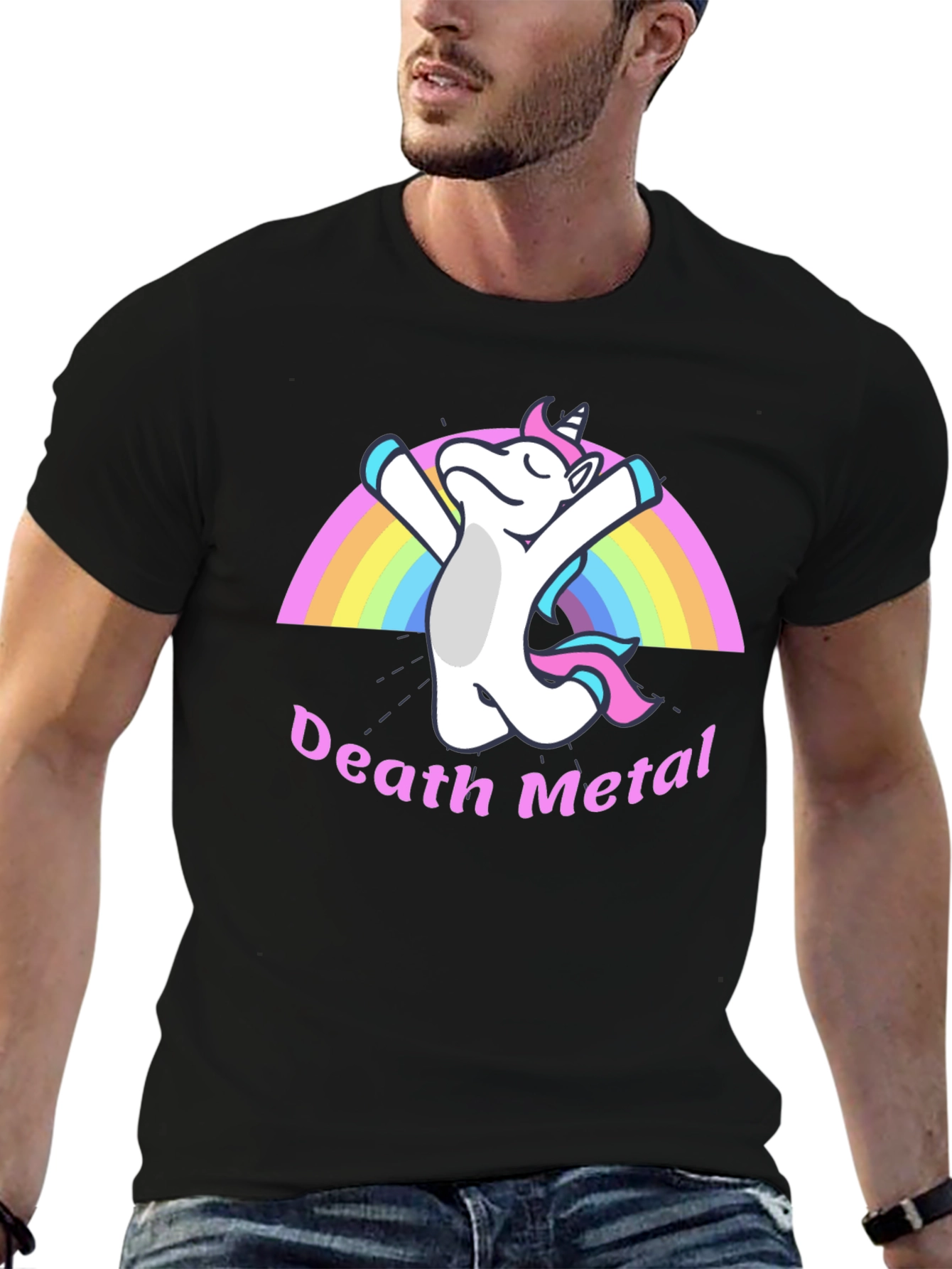 Death Metal Unicorn Black T-Shirt