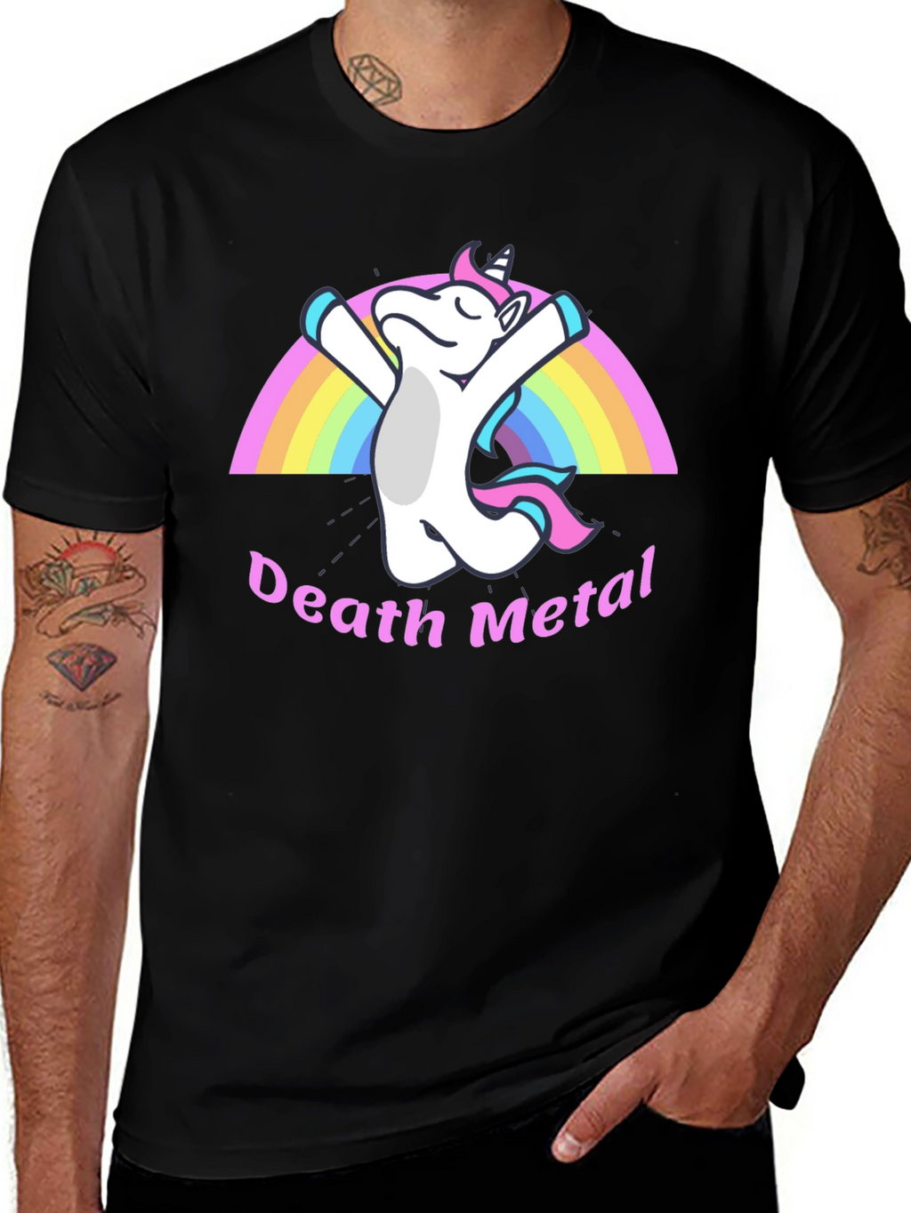 Death Metal Unicorn Black T-Shirt
