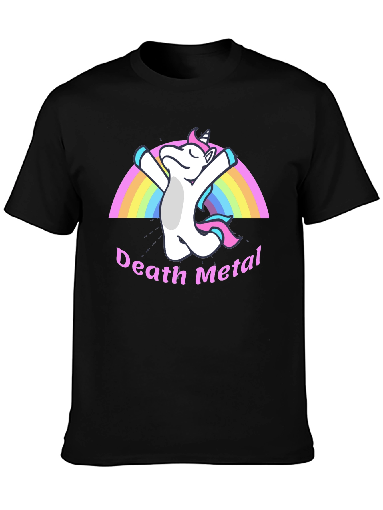 Death Metal Unicorn Black T-Shirt