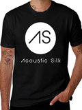 Acoustic Silk Black T-Shirt - Modern Design