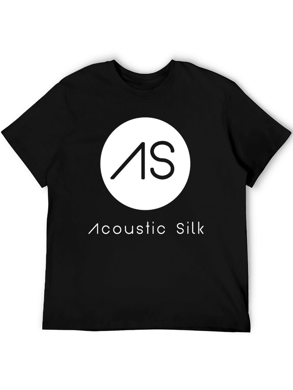 Acoustic Silk Black T-Shirt - Modern Design