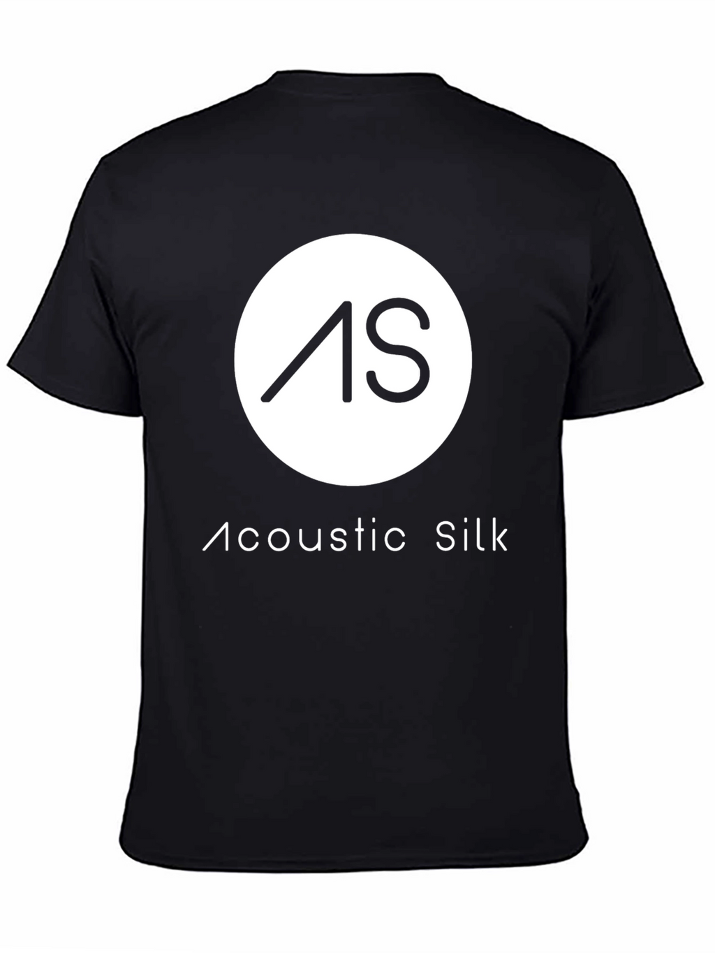 Acoustic Silk Black T-Shirt - Modern Design