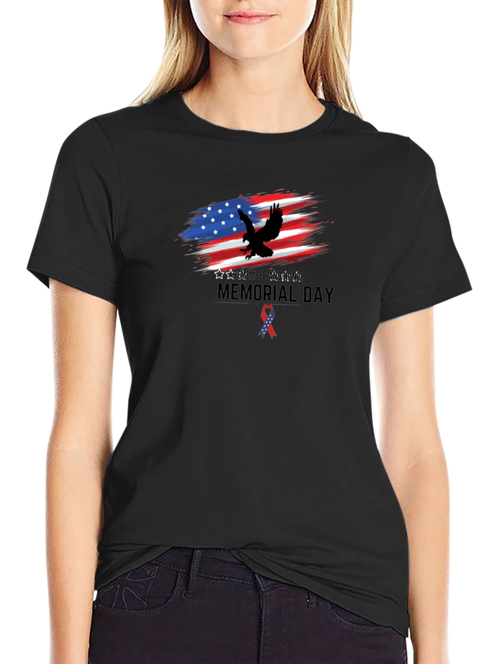 Memorial Day Eagle USA Flag T-Shirt