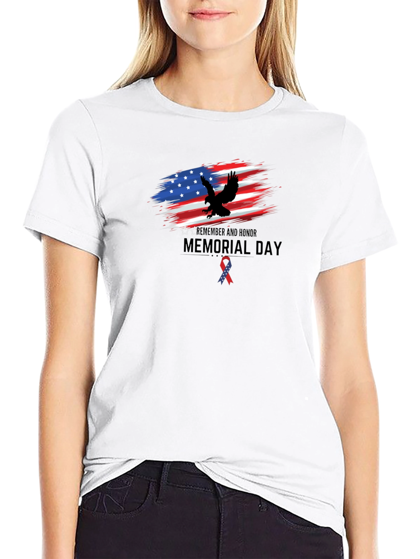 Memorial Day Eagle USA Flag T-Shirt