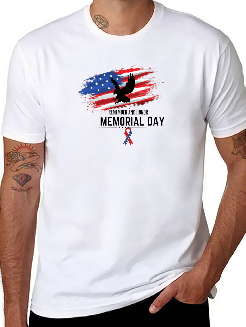 Memorial Day Eagle USA Flag T-Shirt