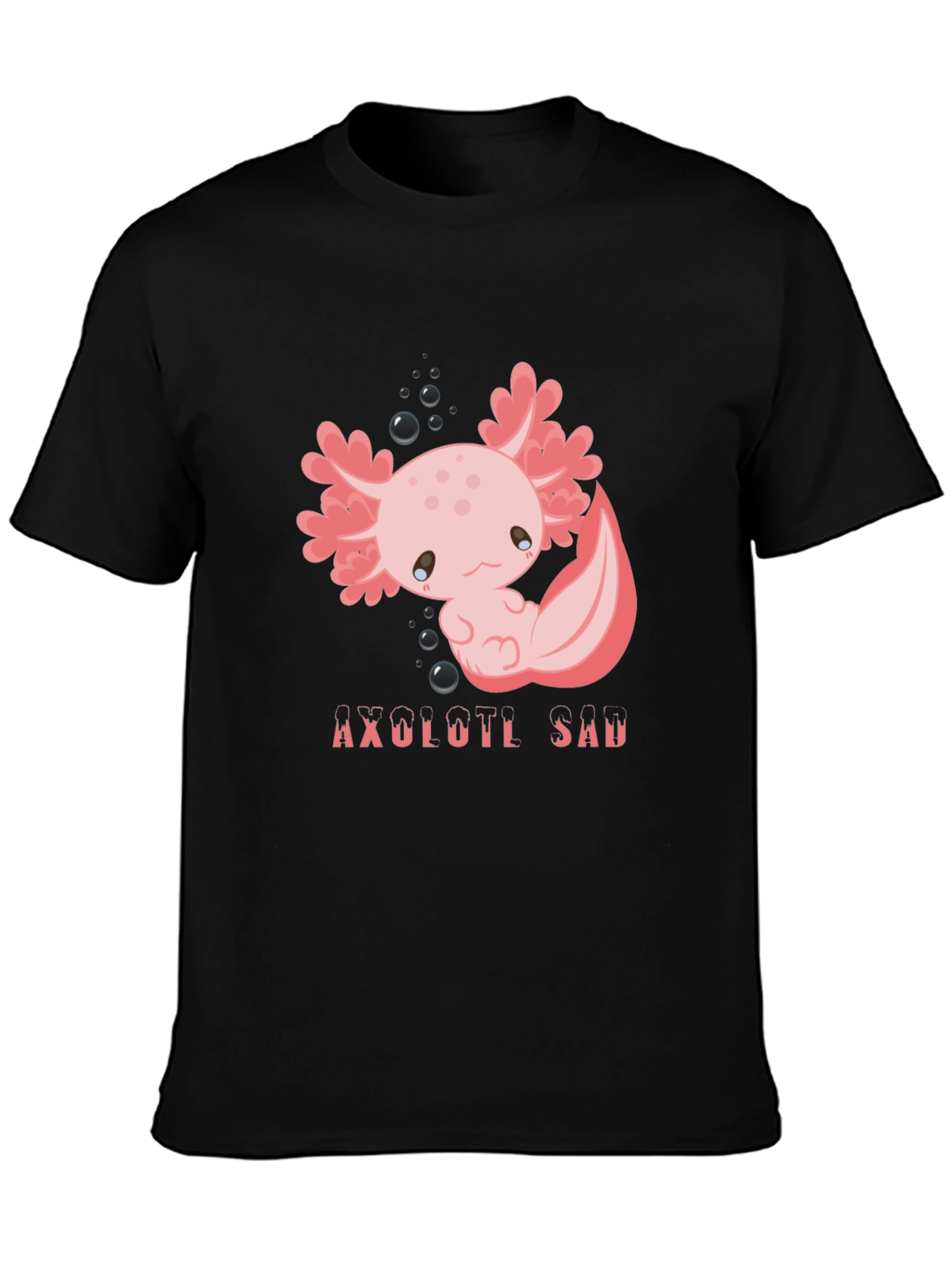 Axolotl Sad T-Shirt - Kawaii Graphic Tee