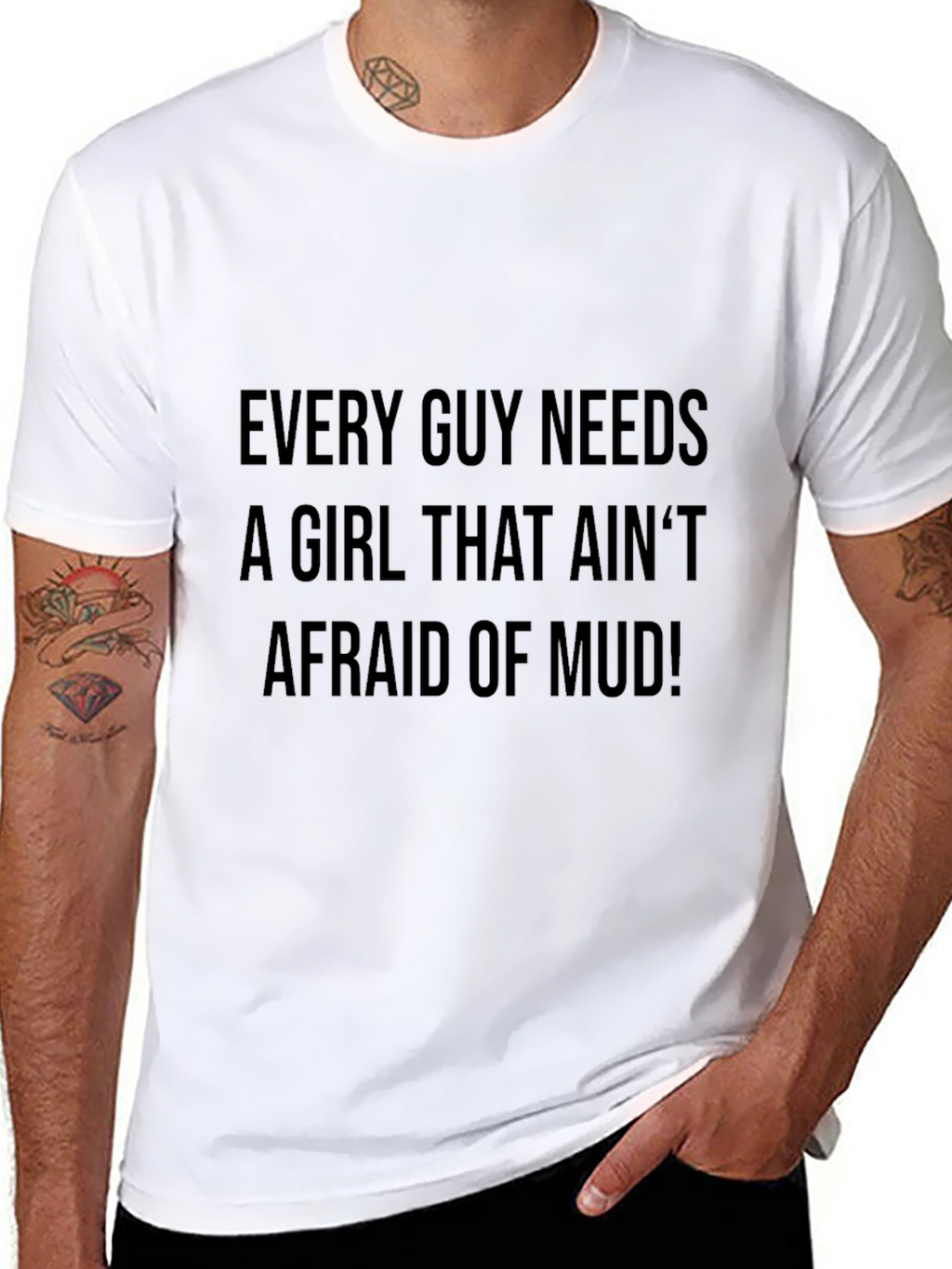 Mens Afraid of Mud Graphic Tee