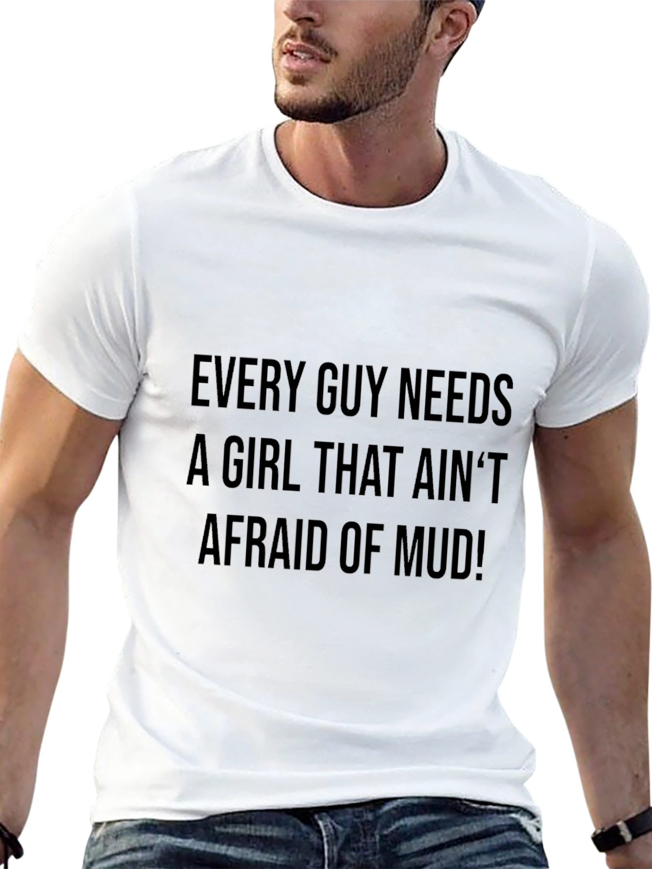 Mens Afraid of Mud Graphic Tee
