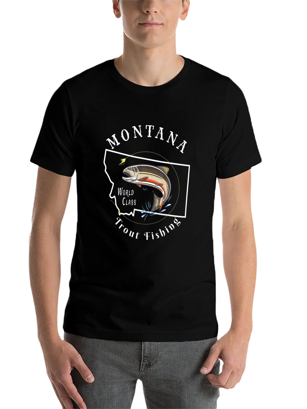 Montana Trout Fishing T-Shirt - World Class Design