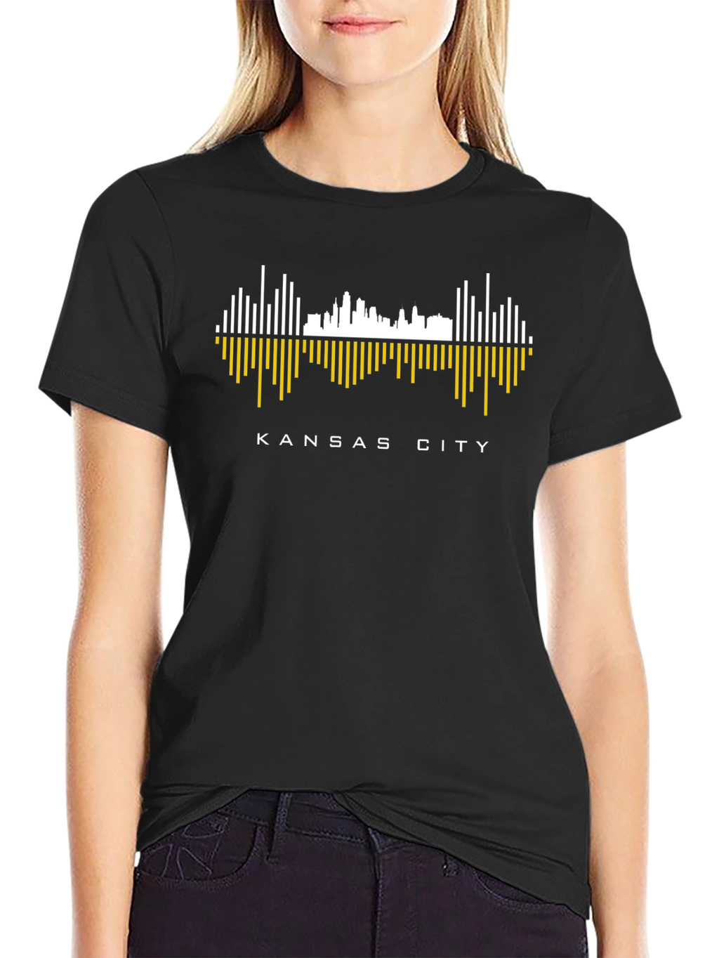 Kansas City Skyline Graphic Tee - Black