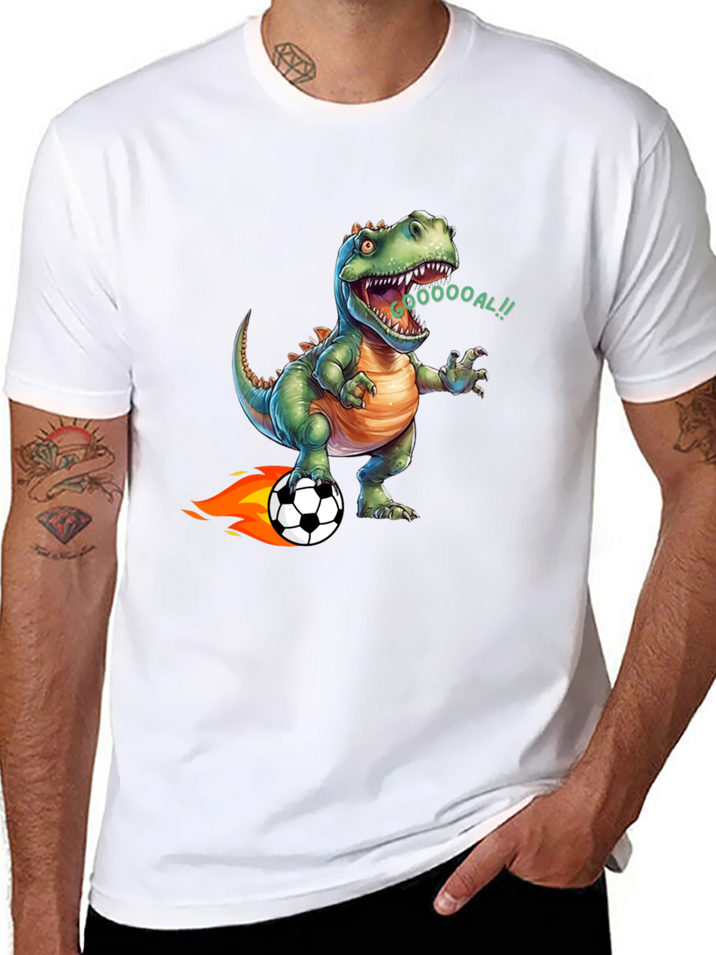 Dino Soccer T-Shirt - Roaring Fun!