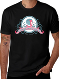 Crochet Knit & Relax Black T-Shirt - Est. 2024