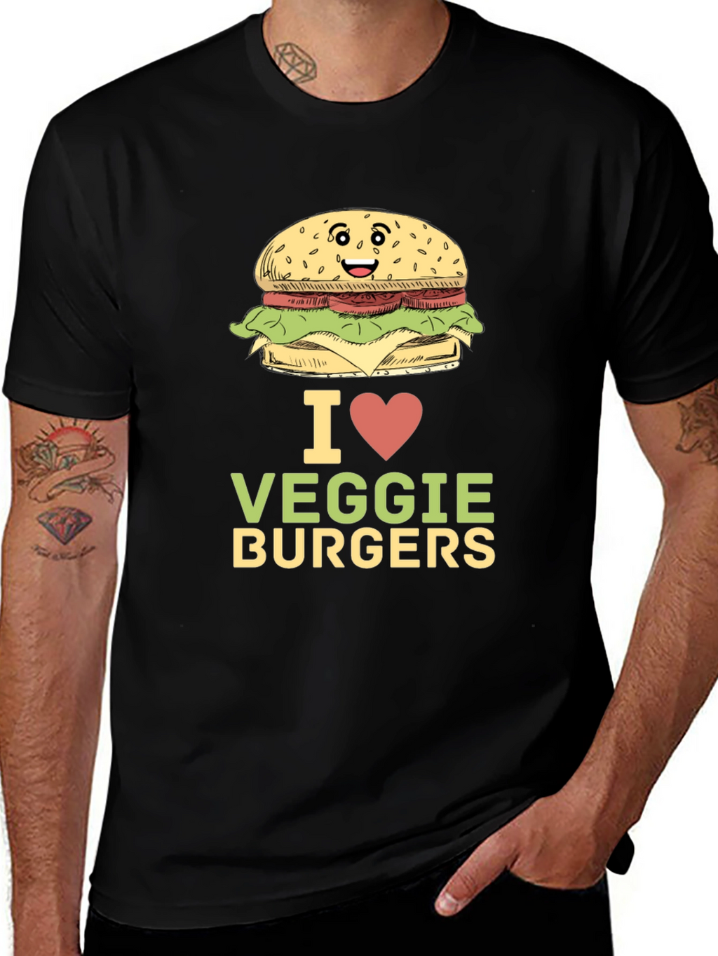 I Love Veggie Burgers T-Shirt