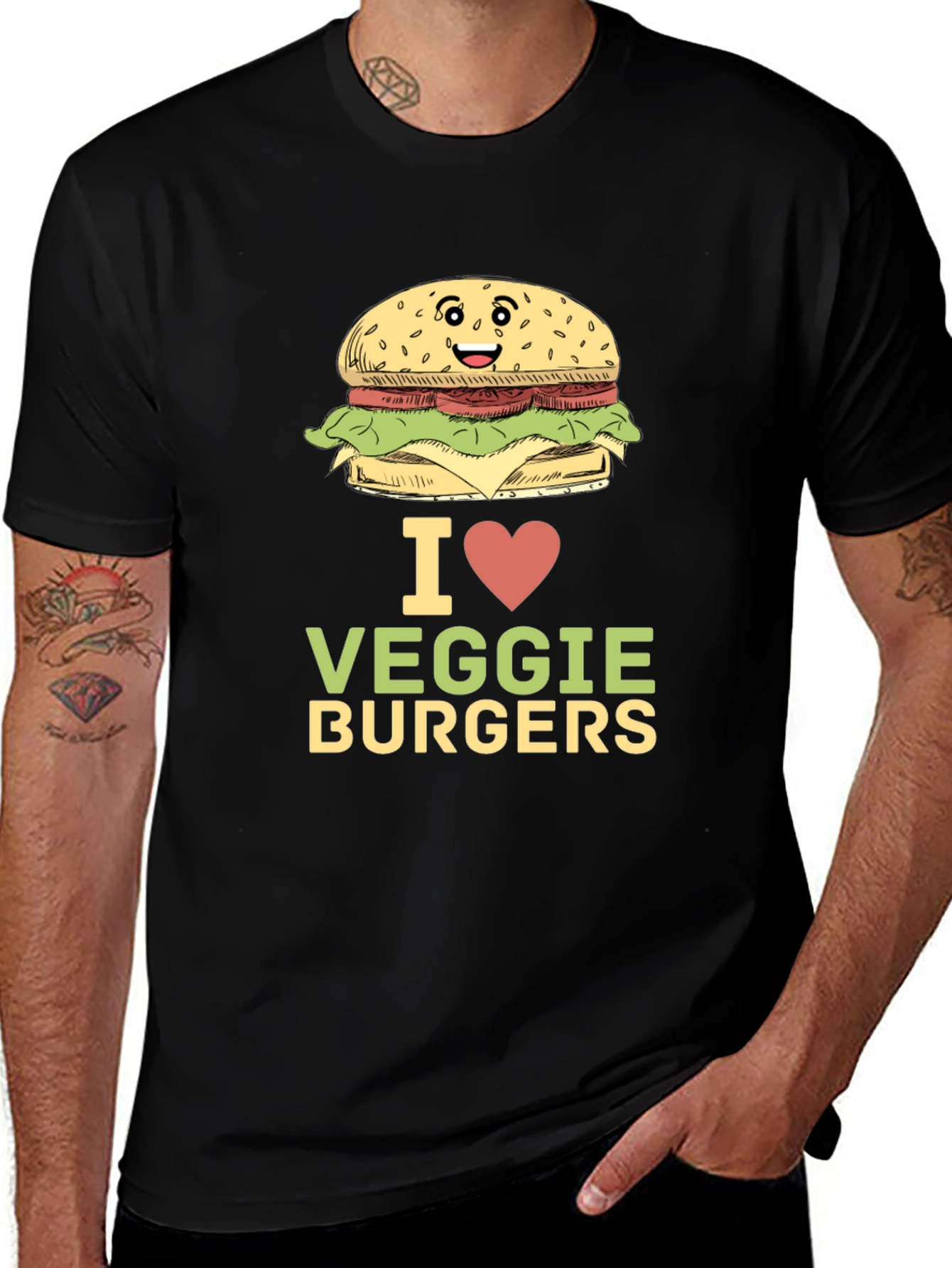 I Love Veggie Burgers T-Shirt