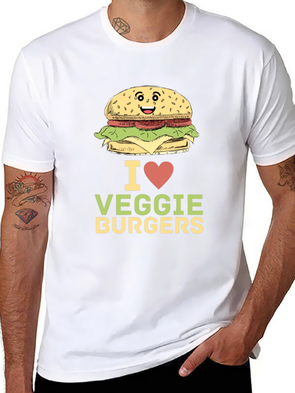 I Love Veggie Burgers T-Shirt