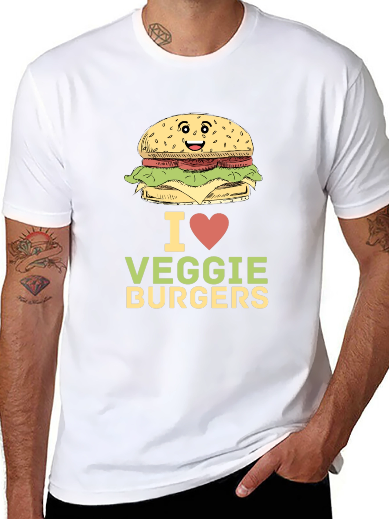 I Love Veggie Burgers T-Shirt