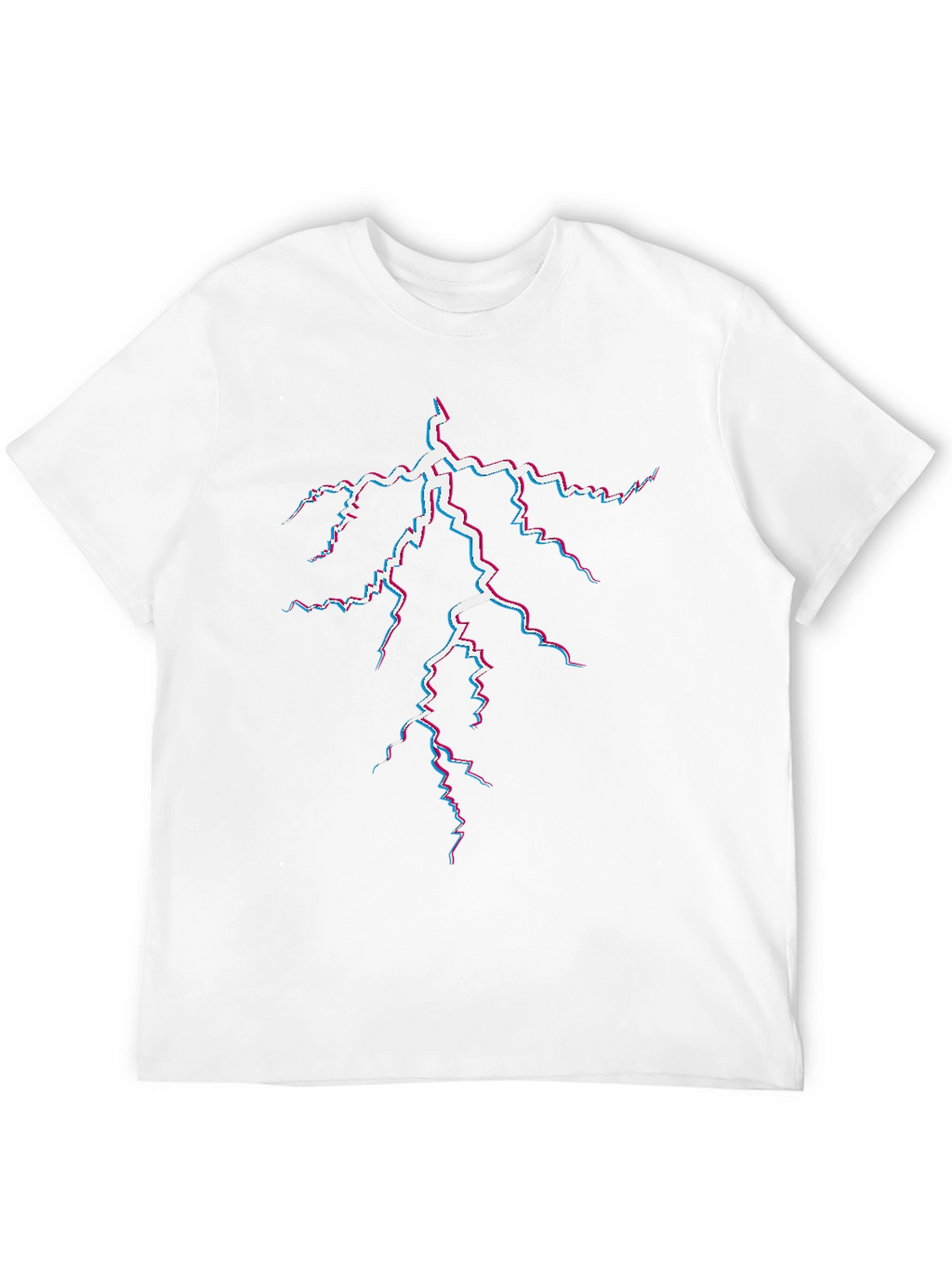 Electric Lightning Bolt Graphic Tee - Black