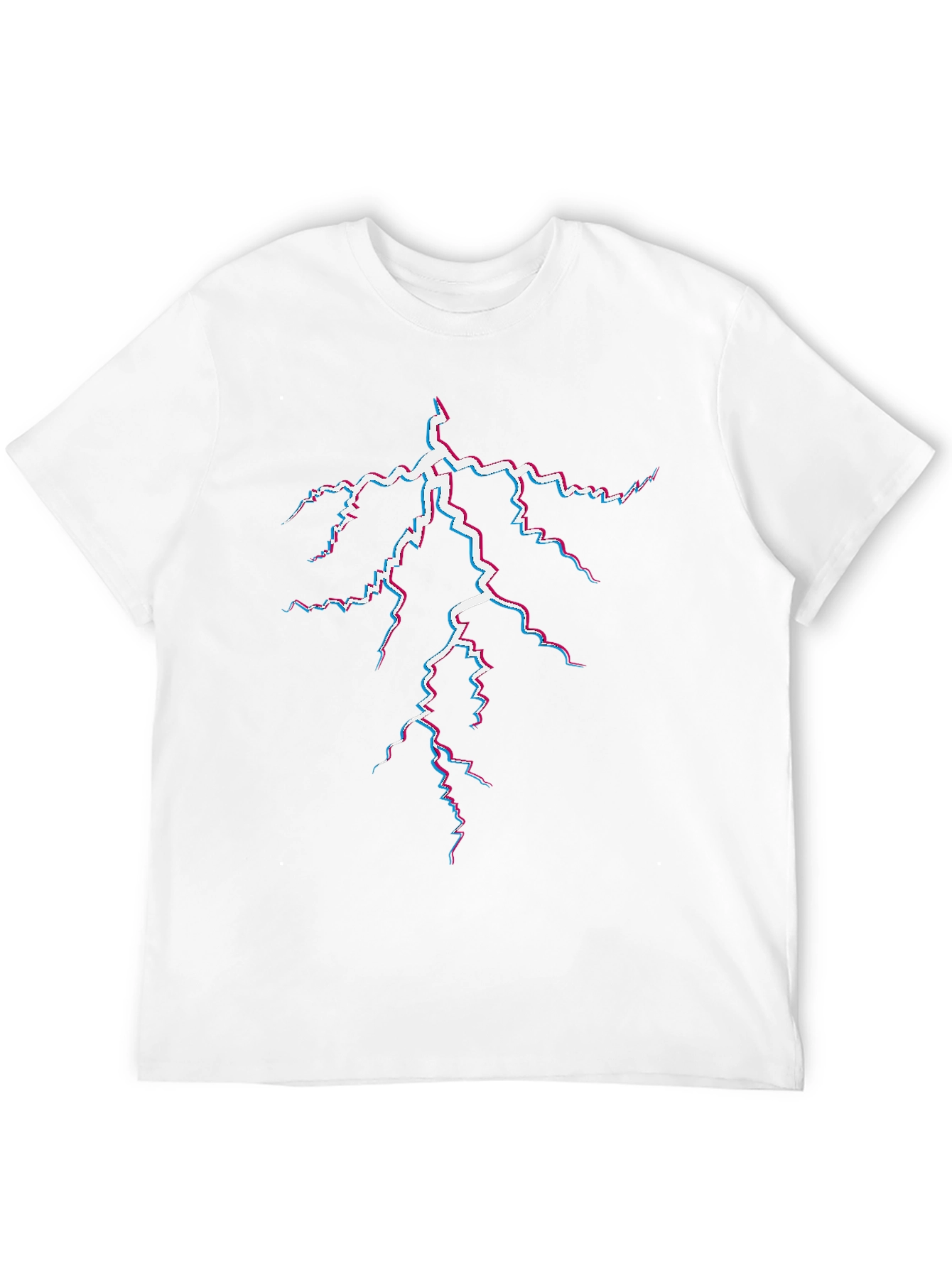 Electric Lightning Bolt Graphic Tee - Black