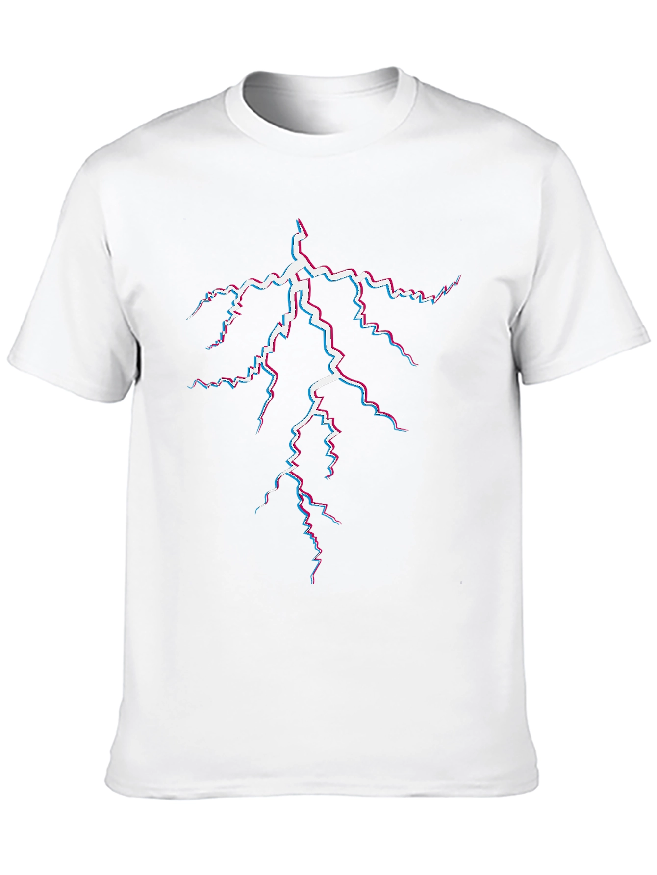 Electric Lightning Bolt Graphic Tee - Black