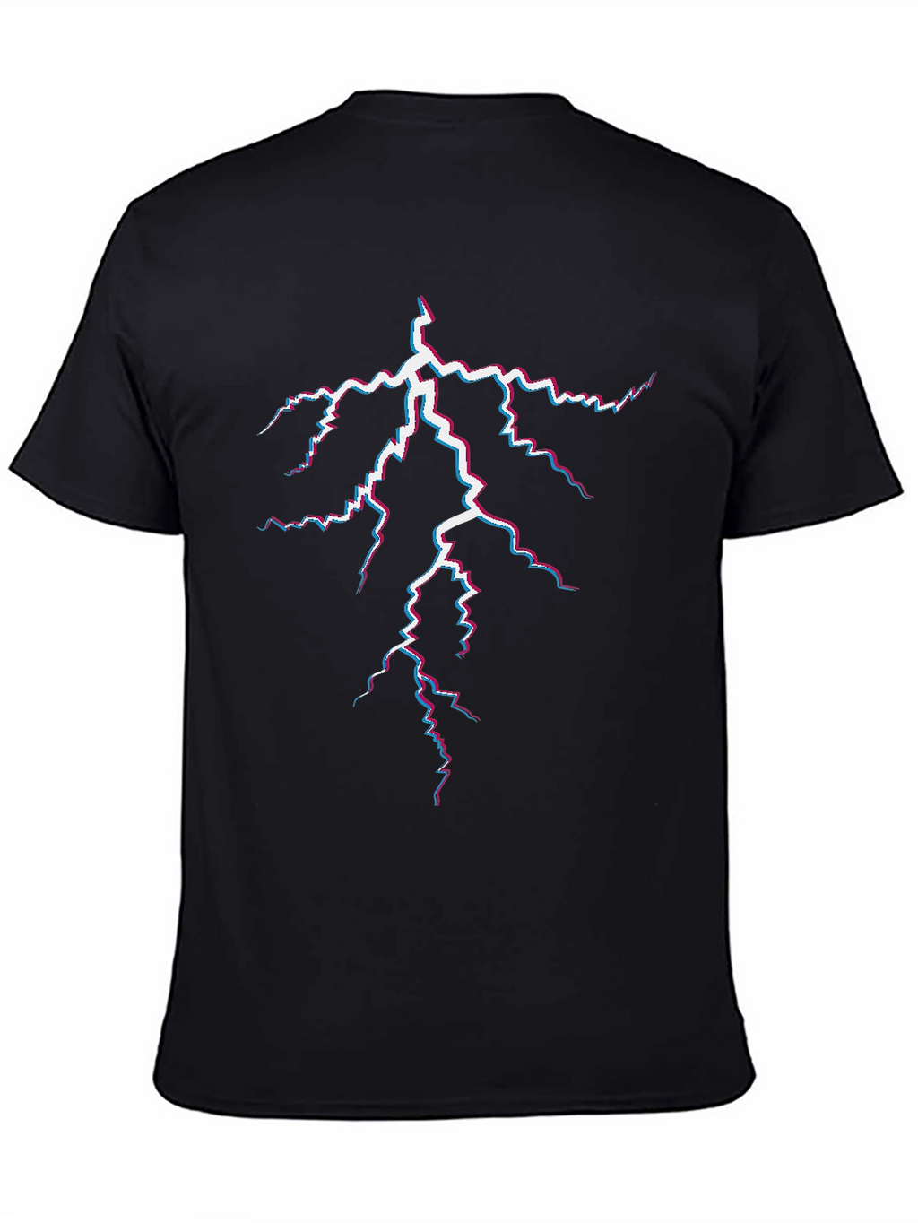 Electric Lightning Bolt Graphic Tee - Black