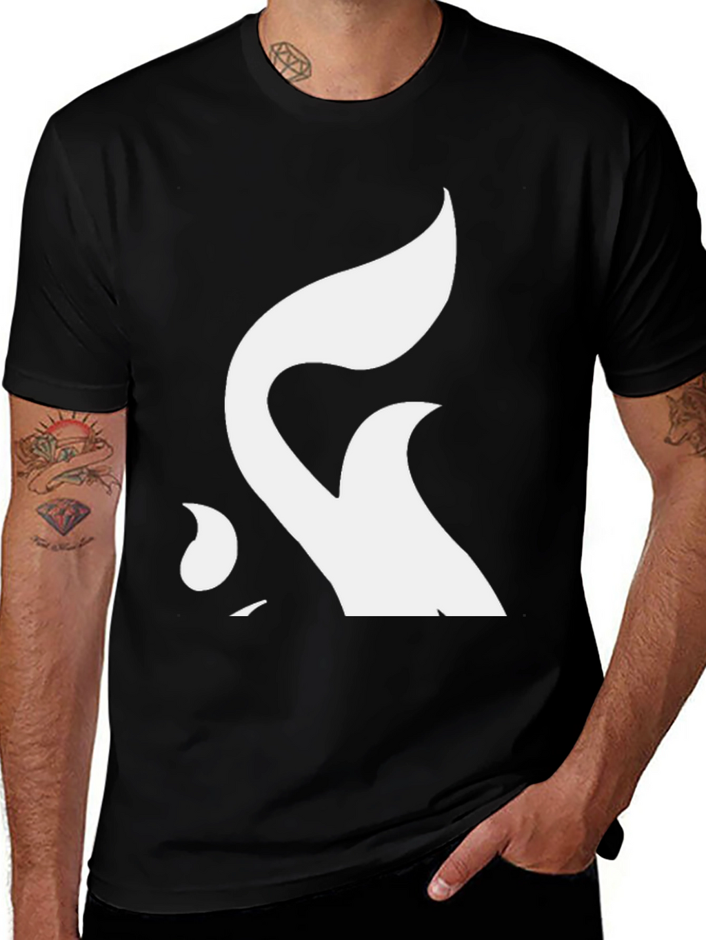 Orca Tail Black T-Shirt - Bold Graphic Tee