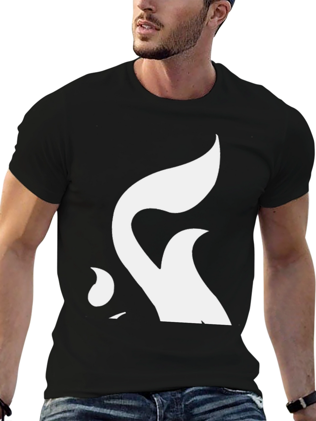 Orca Tail Black T-Shirt - Bold Graphic Tee