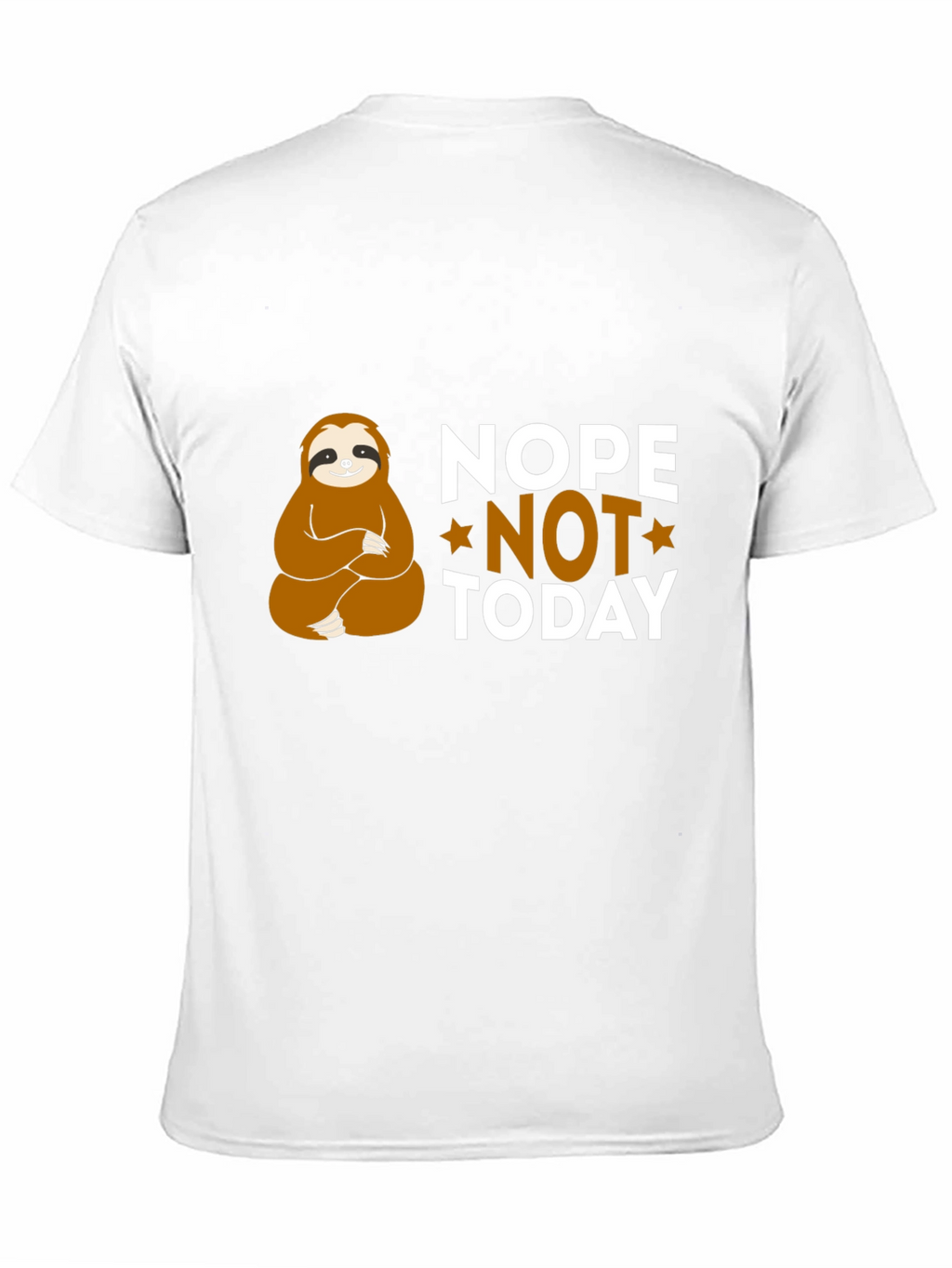 Nope Not Today Sloth Graphic T-Shirt - Relaxed Fit