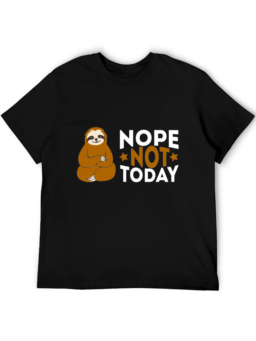 Nope Not Today Sloth Graphic T-Shirt - Relaxed Fit