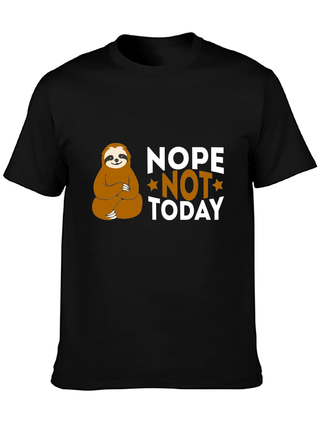 Nope Not Today Sloth Graphic T-Shirt - Relaxed Fit