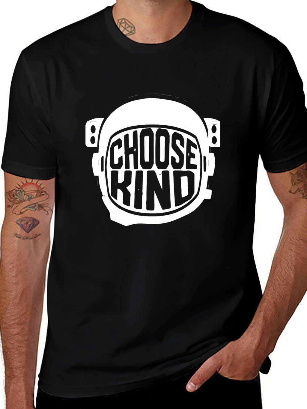 Choose Kind Astronaut Helmet Graphic Tee